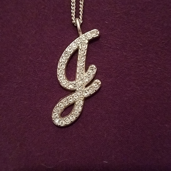 Cursive Initial J Necklace - Picture 2 of 2